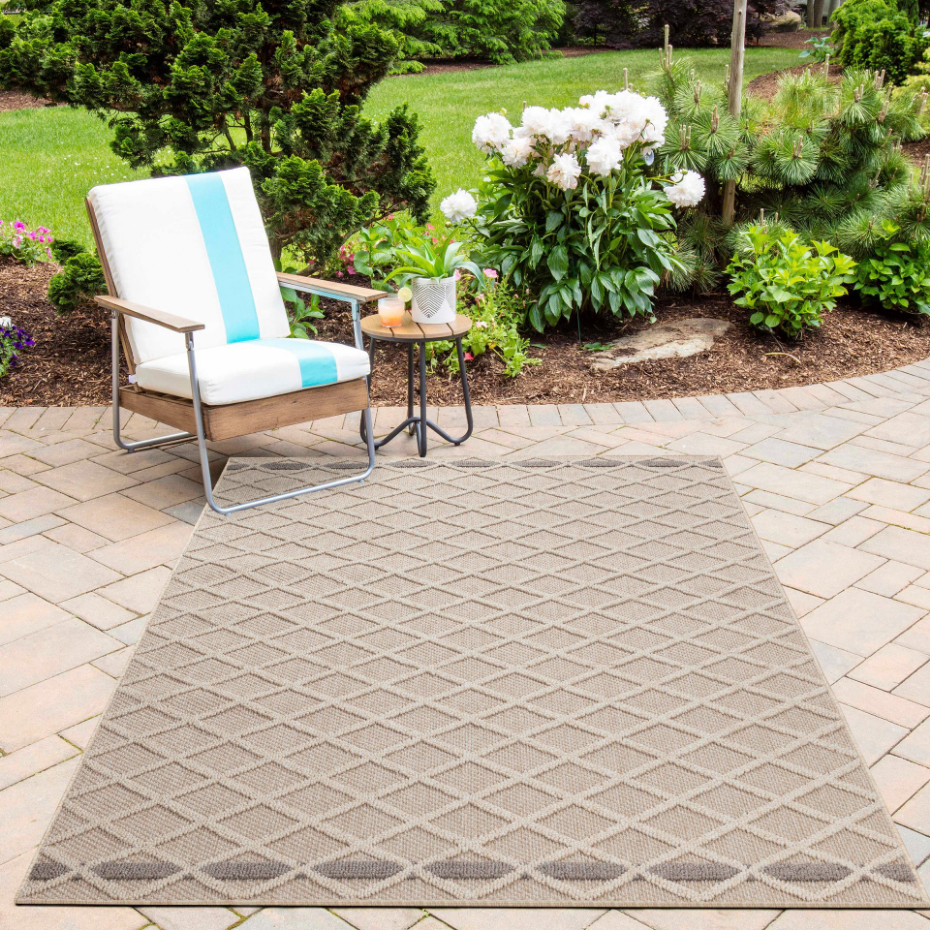 Tapis intérieur extérieur à losange PATARA