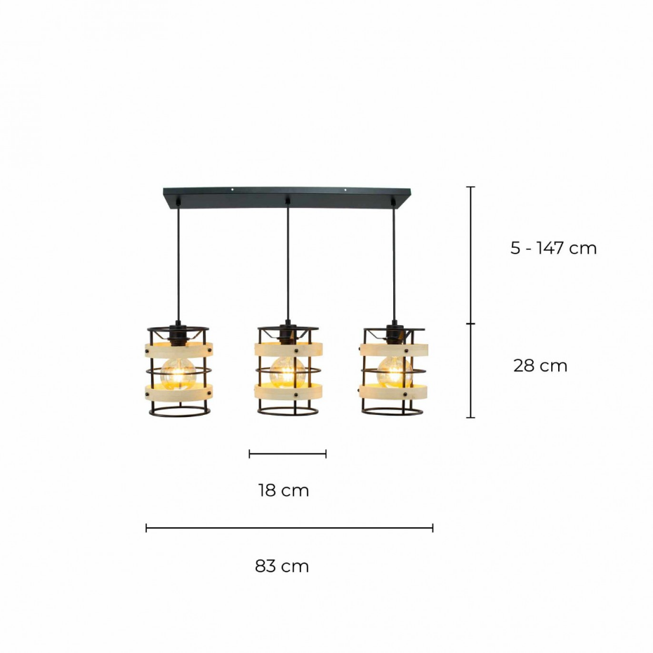 Suspension en bambou et métal, ARTONE