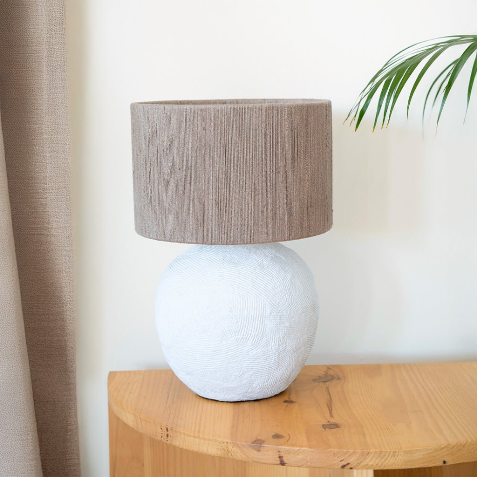 Lampe en jute et papier - NINA