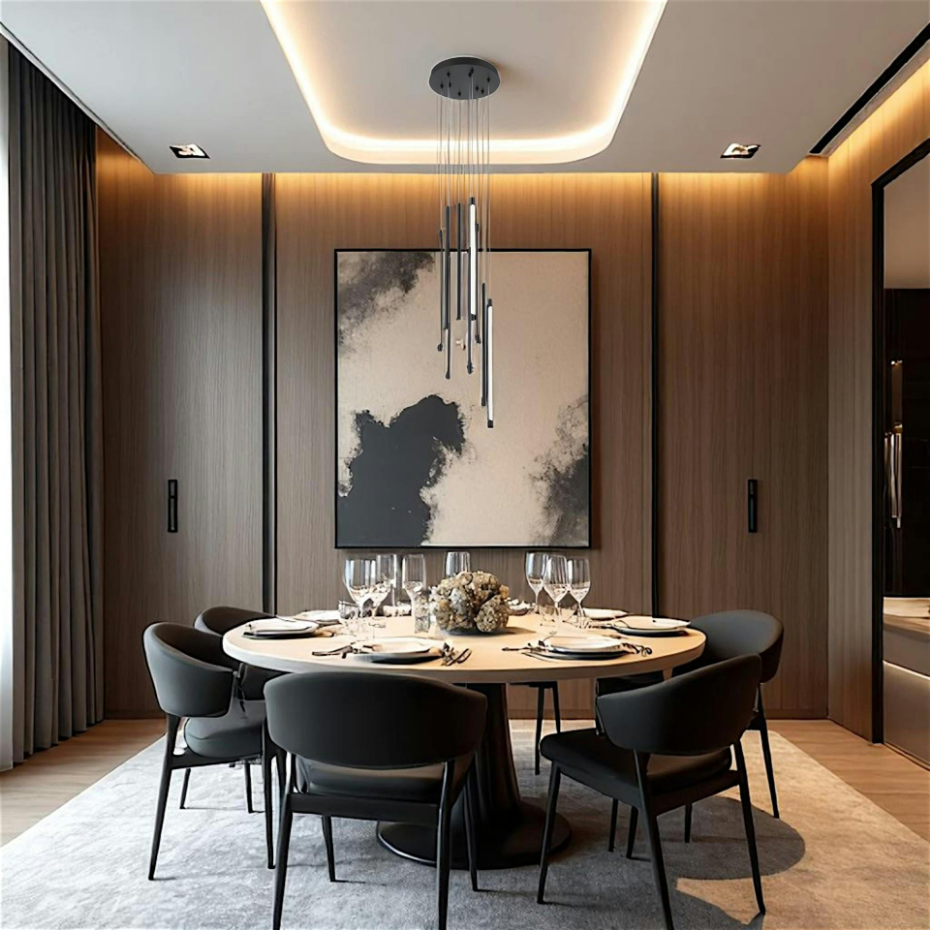 Lustre 9 lampes LED en cascade SALEM