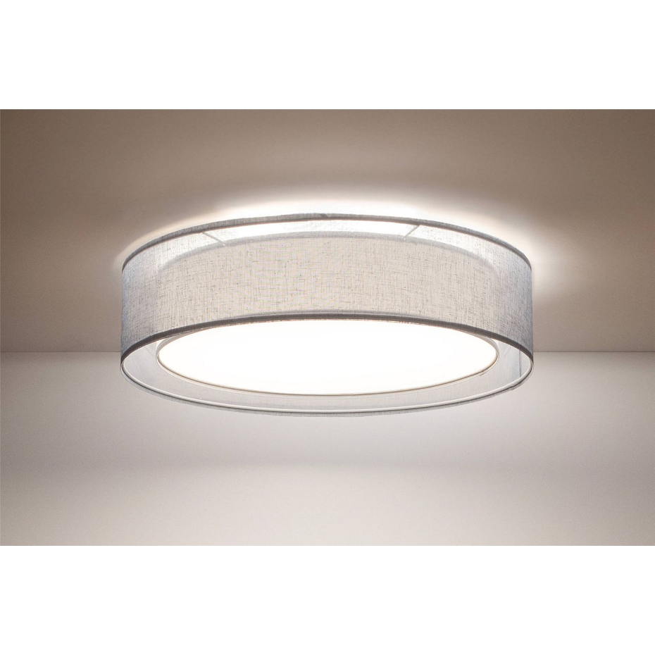Plafonnier double rond en tissu Puro
