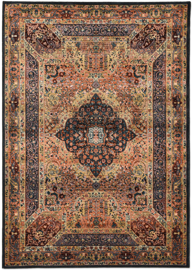Tapis tissé au design oriental dans des couleurs chaudes - Gabiro