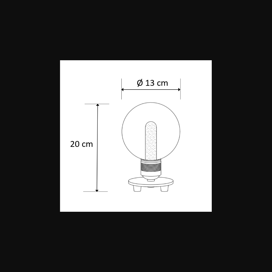 Lampe de chevet verre doré - GIANI