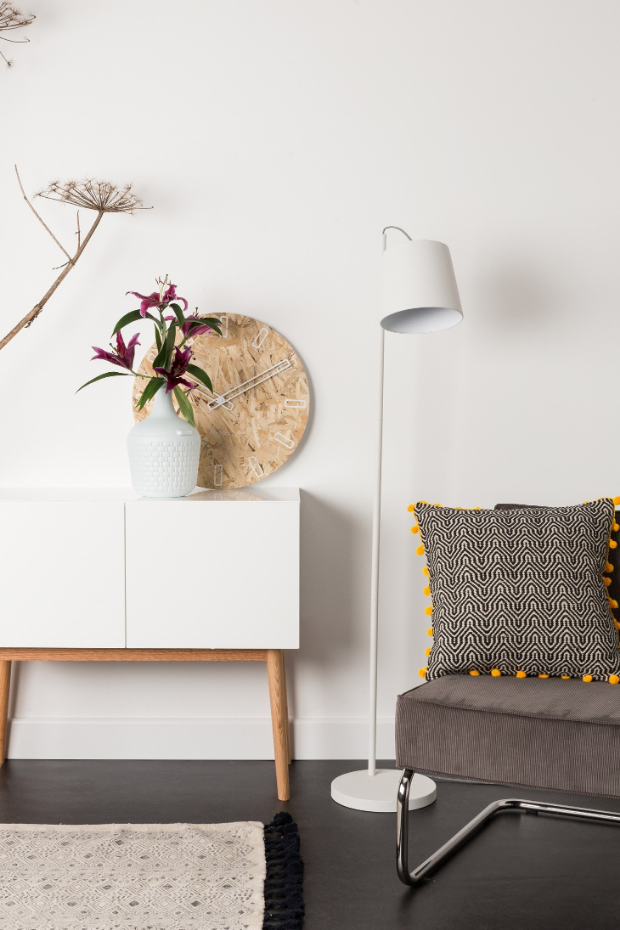Lampadaire design en métal industriel, BUCKLE HEAD