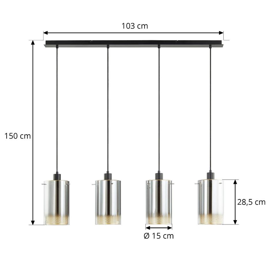 Suspension en verre moderne, Sterzy