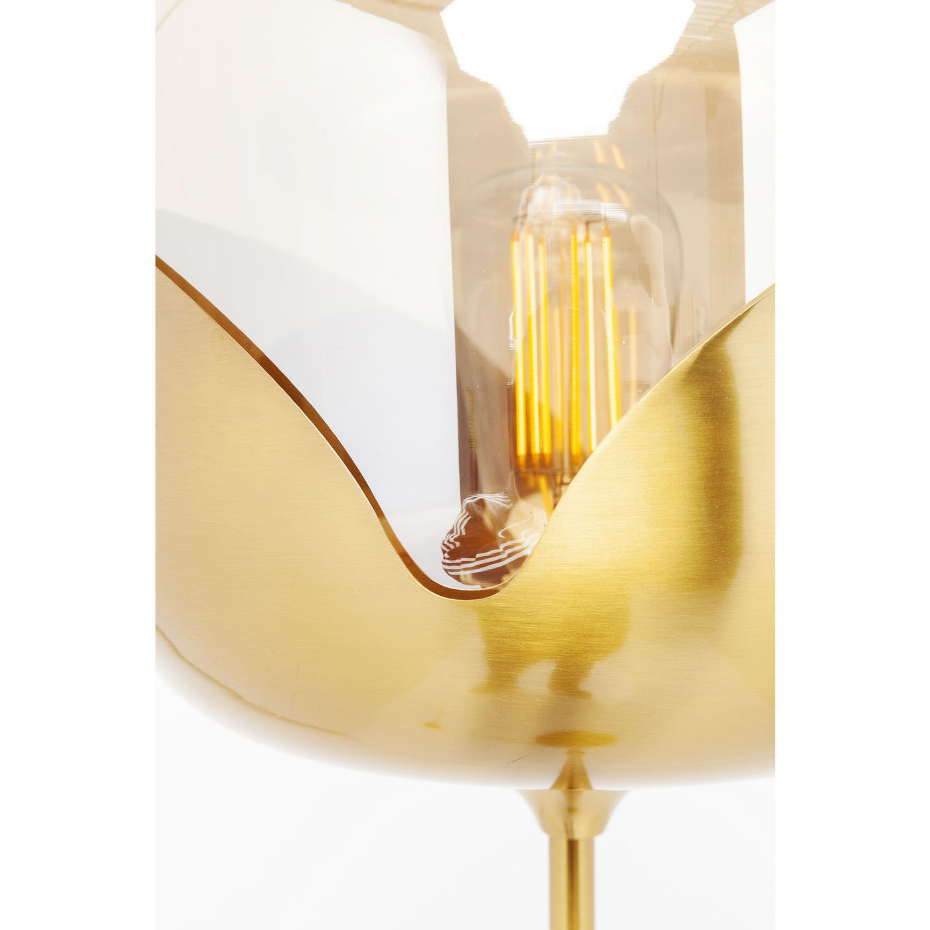 Lampadaire en verre et acier, GOBLET BALL