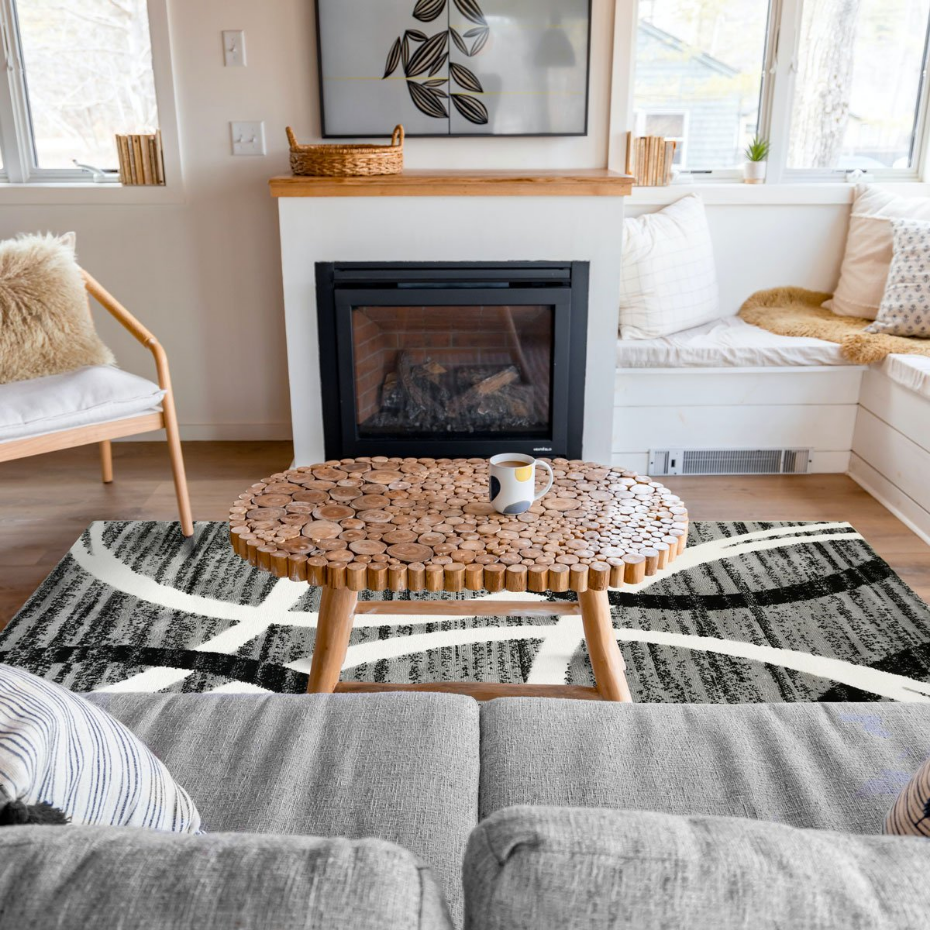 Tapis salon laineux motifs arc   UNDERGOOD ARCHY