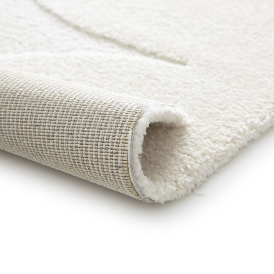 Tapis contemporain à motif floral en relief- FLOW