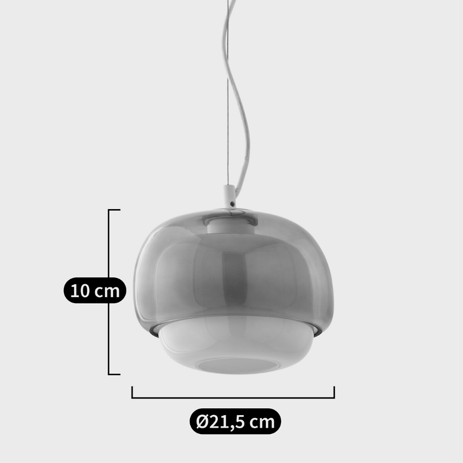 Suspension en verre coloré Ø21,5 cm, Kinoko