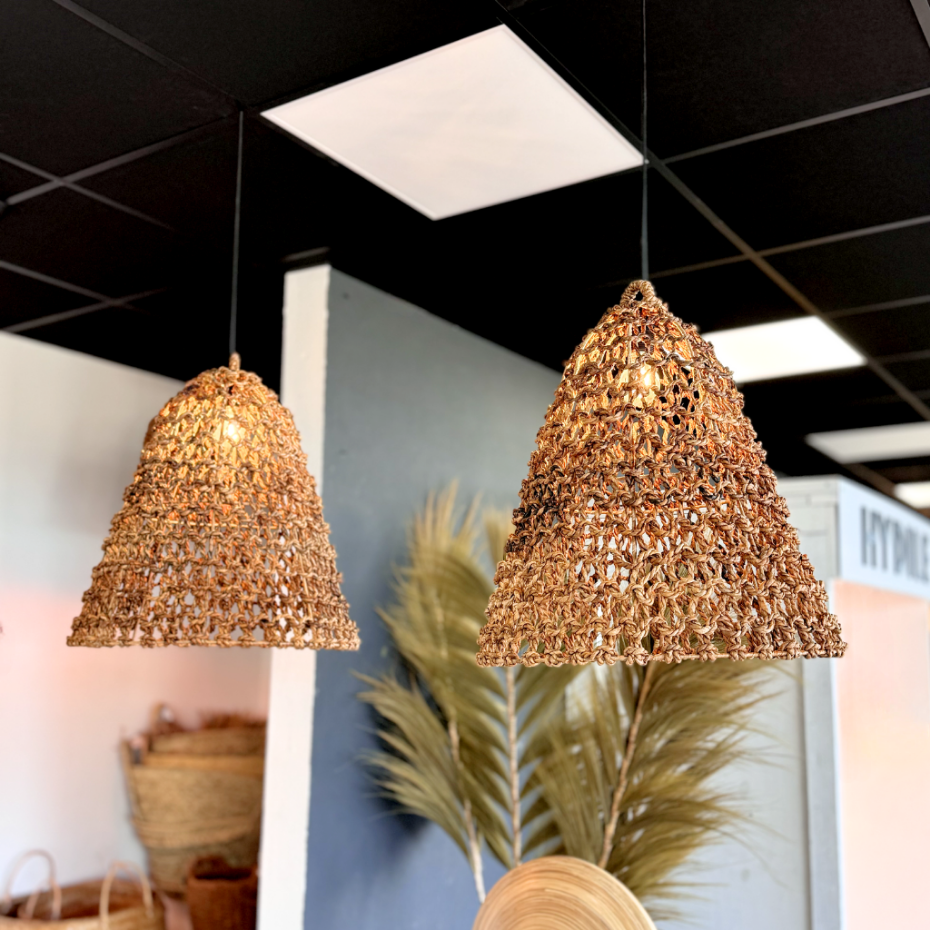 Lot de 2 suspensions en feuilles de palmier JOSY