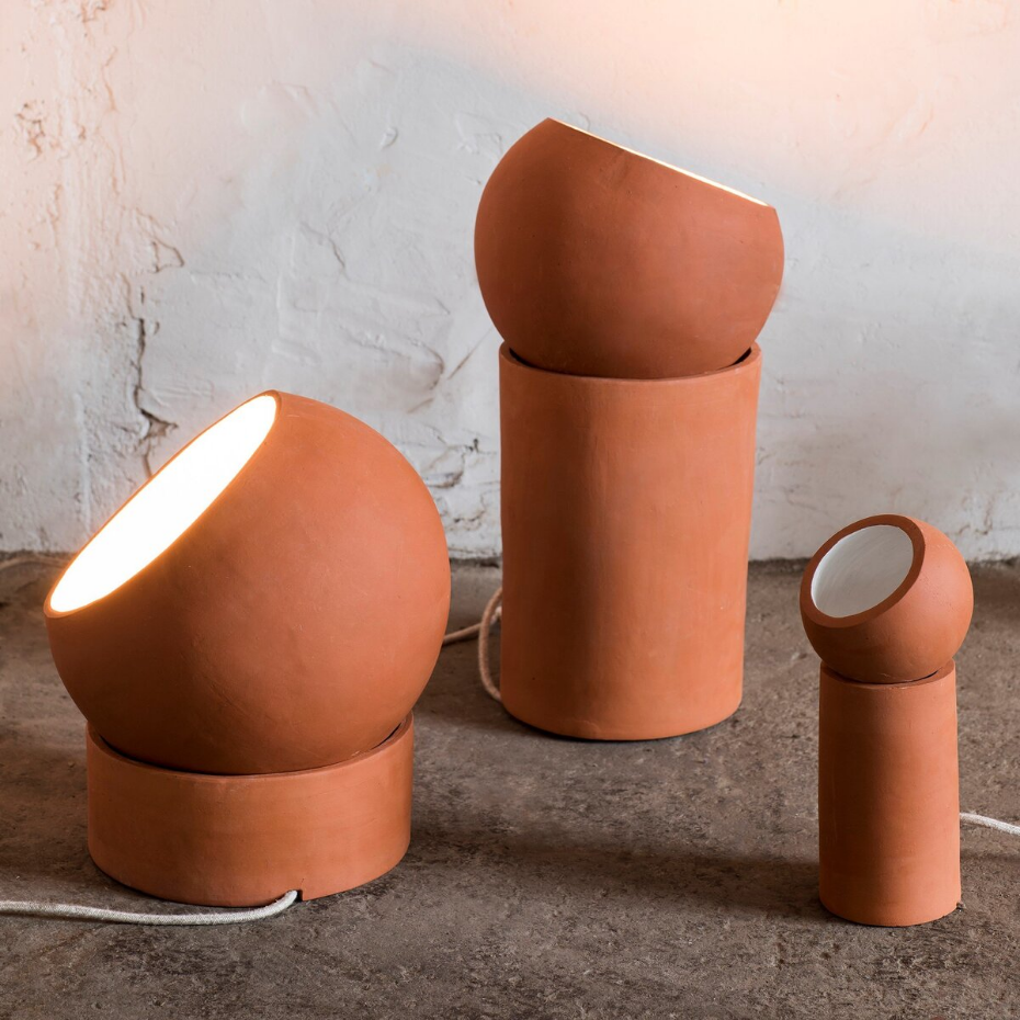 Lampe De Chevet Terra En Terre Cuite D31 Cm