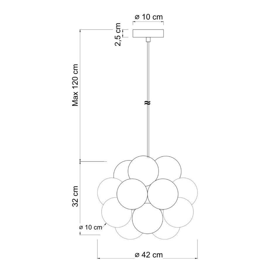 Suspension effet bouquet lumineux - MAELI