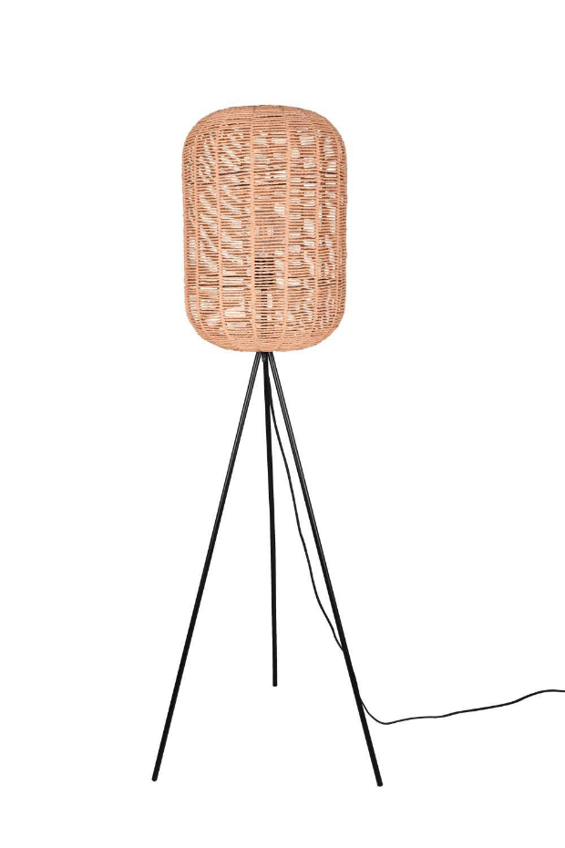 Lampadaire design en sisal bohème, RUNA