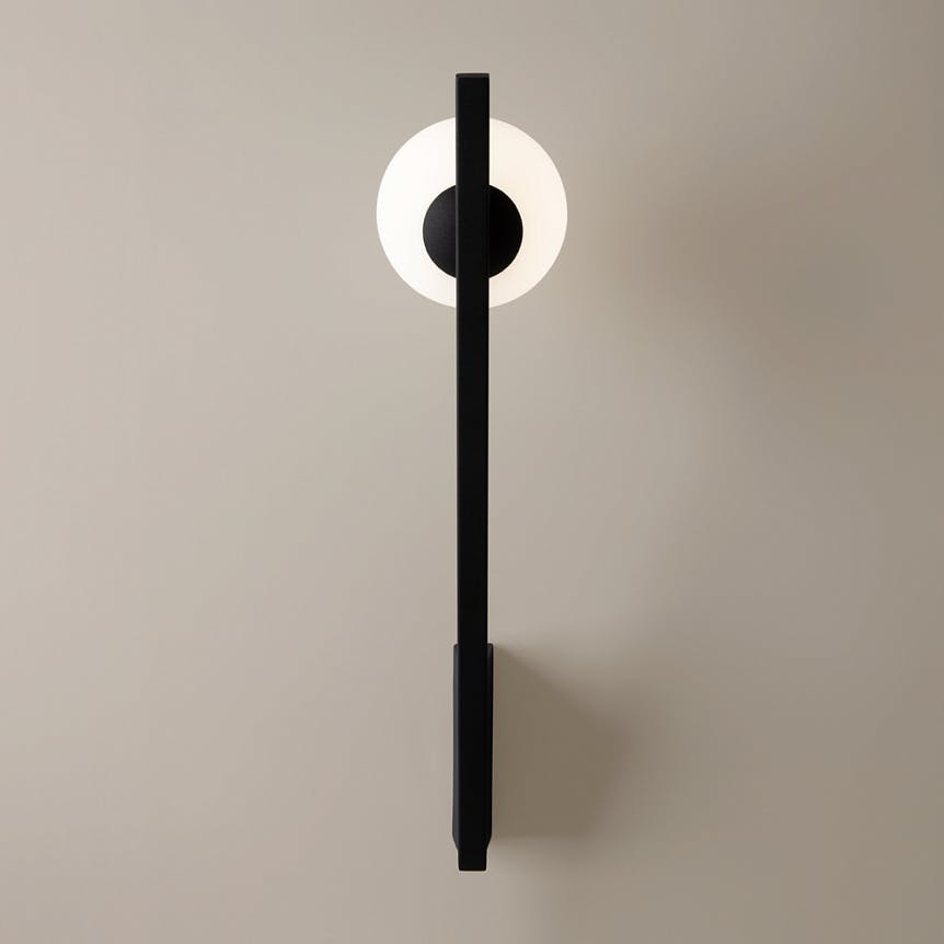 Applique murale métal 1 globe verre MESA
