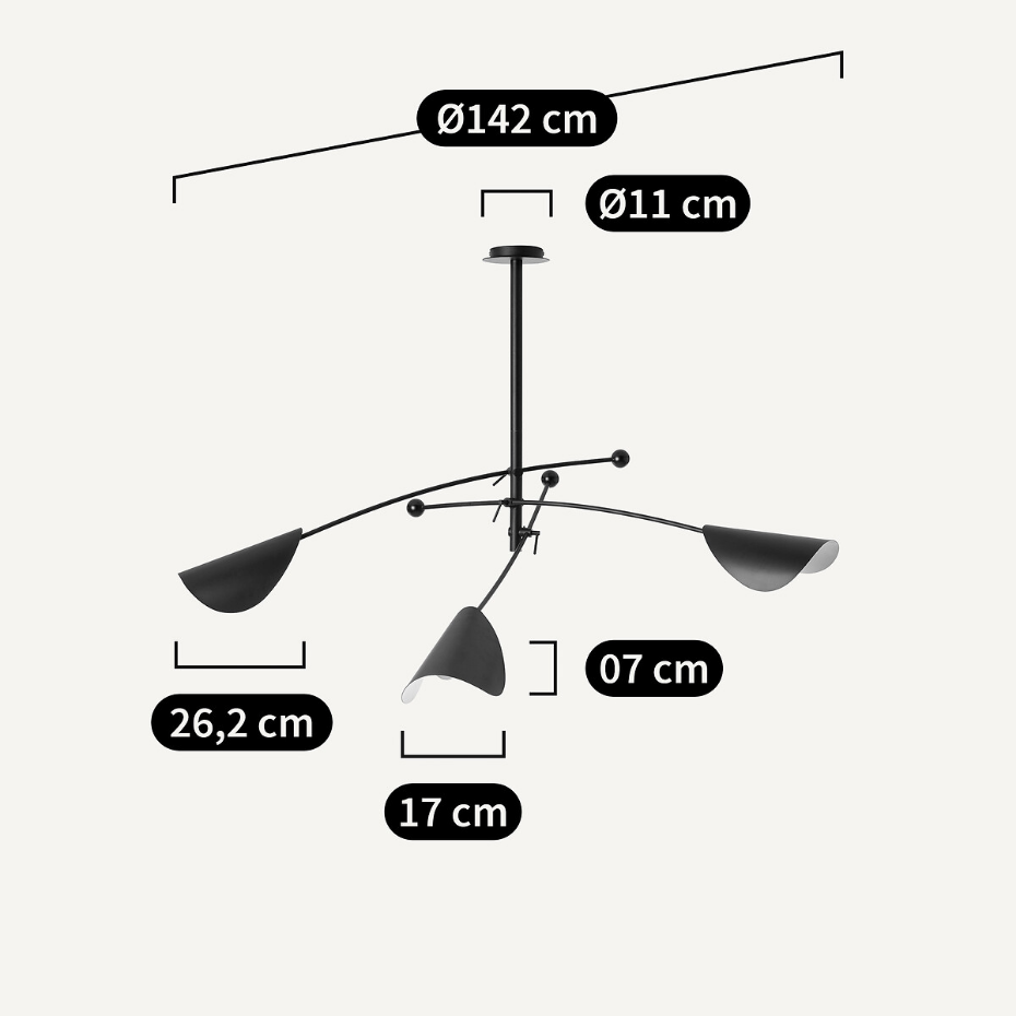 Suspension 3 bras orientables, Funambule