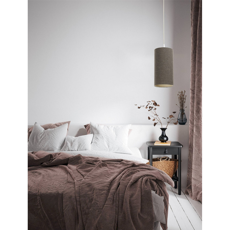 Suspension en lin rond Boho Elegant