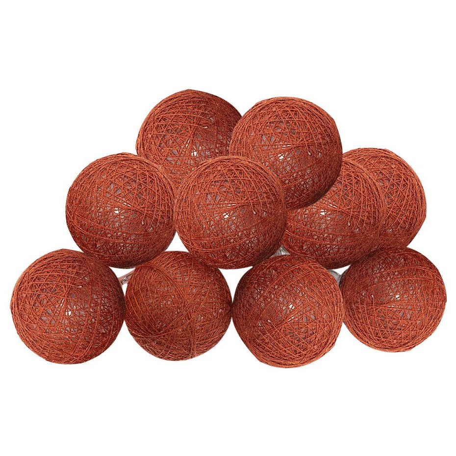 Guirlande led à pile "Tara" 10 boules lumineuses L165cm