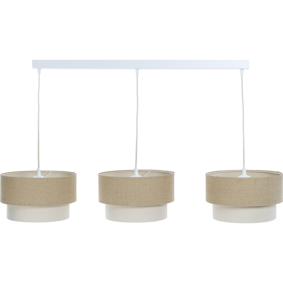 Suspension rectangulaire en jute et lin Boho