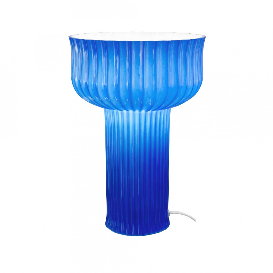 Lampe à poser en verre strié, NEMONE