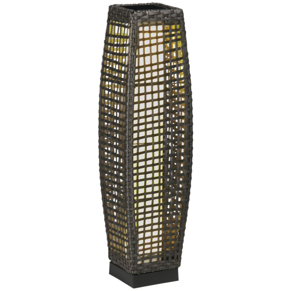 Lampadaire LED solaire de jardin style colonial résine filaire