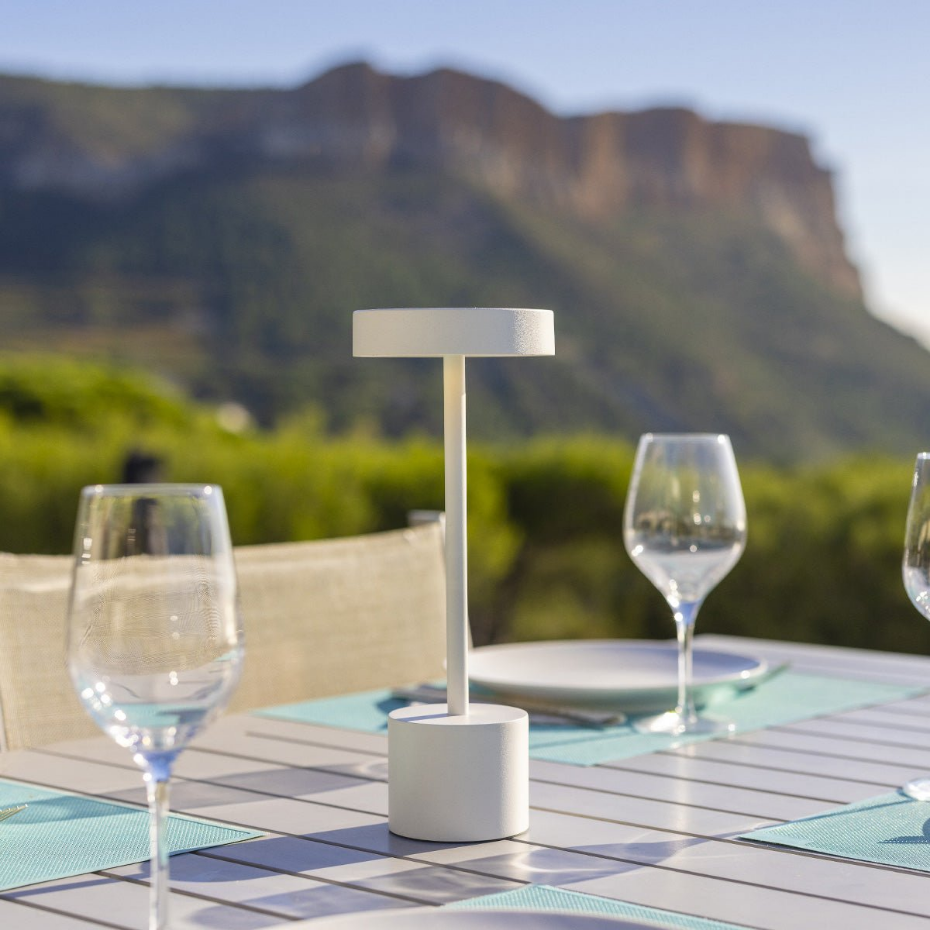 2 Lampe de table sans fil ROBY Gris H30cm