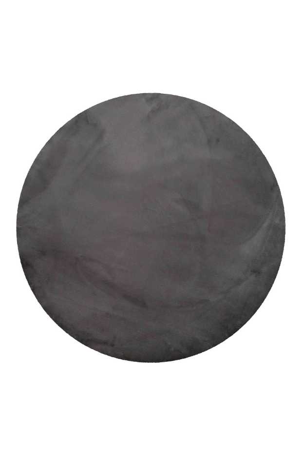 Tapis salon rond doux sensation peau de lapin ,  Anna