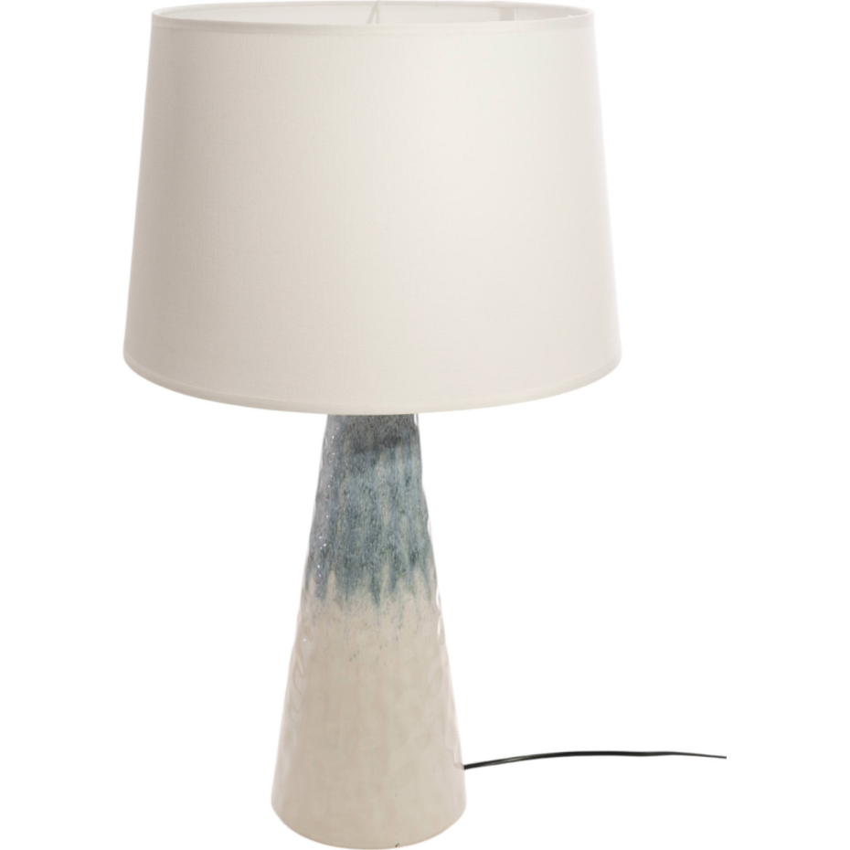 Lampe de salon ronde en céramique avec abat-jour
