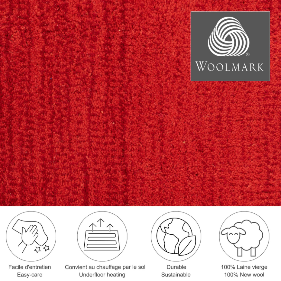 Tapis tissé main en couleurs vives et dégradé - Wool comfort