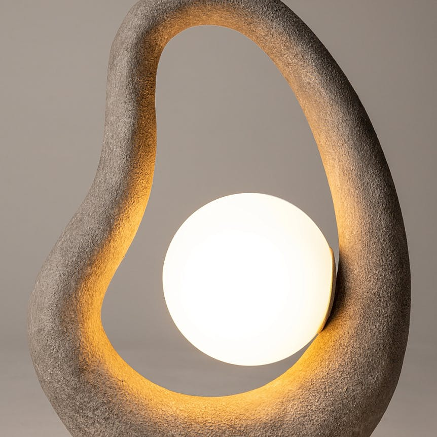 Lampe à poser organique 1 globe LULING