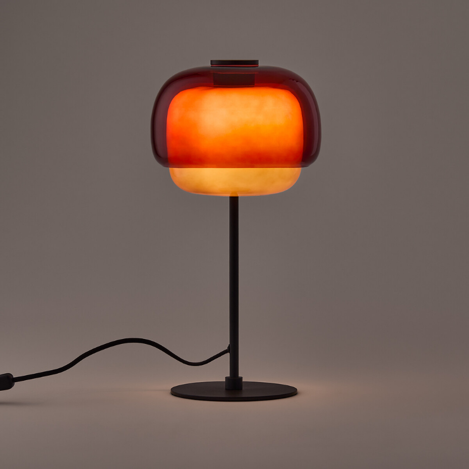 Lampe à poser en verre coloré, KINOKO