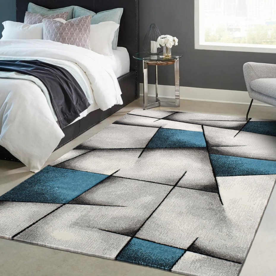 Tapis entrée tissé motif géométrique LYN8 ULTIMA