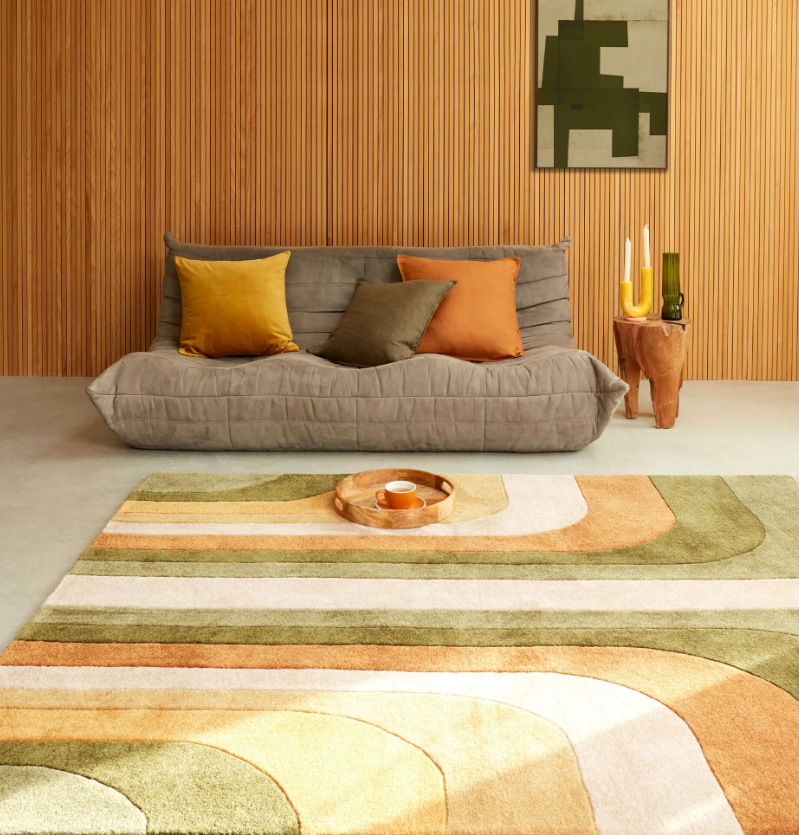 Tapis salon et chambre moderne style rétro TIPPY