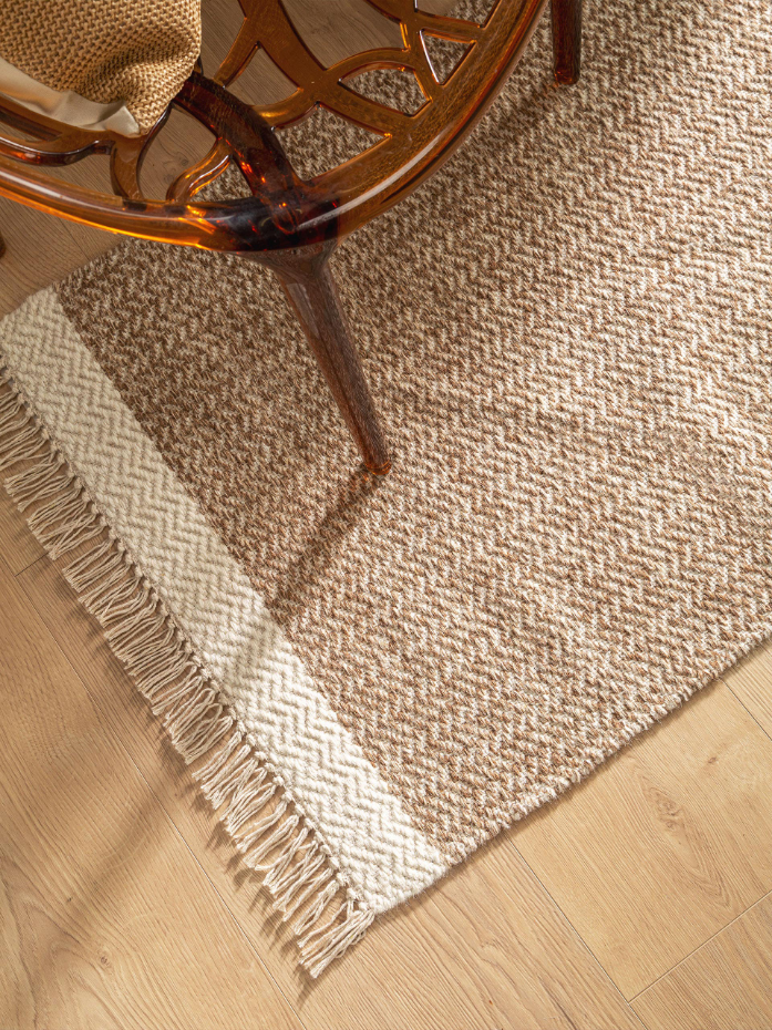 Tapis de couloir en laine tissé main KIM