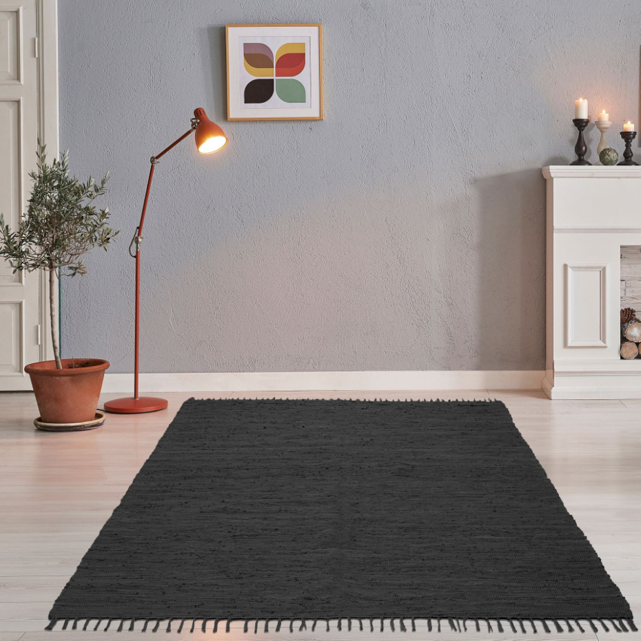 Tapis réversible coloré en coton tissé à la main - Happy Cotton