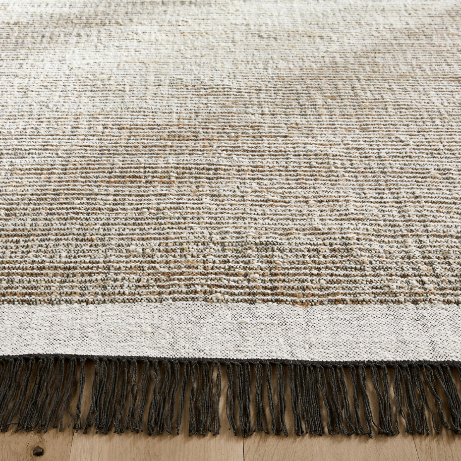 Tapis jute laine et coton, tissé plat, Siptah