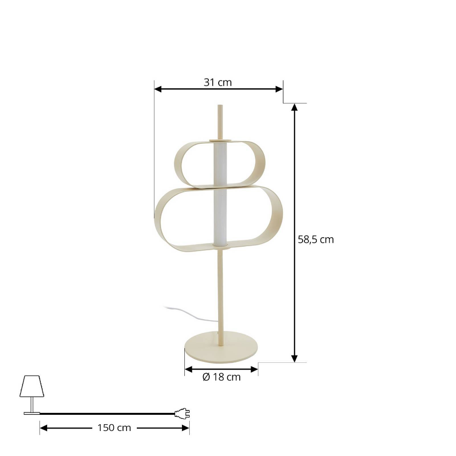 Lampe à poser en métal moderneLED, Audrina