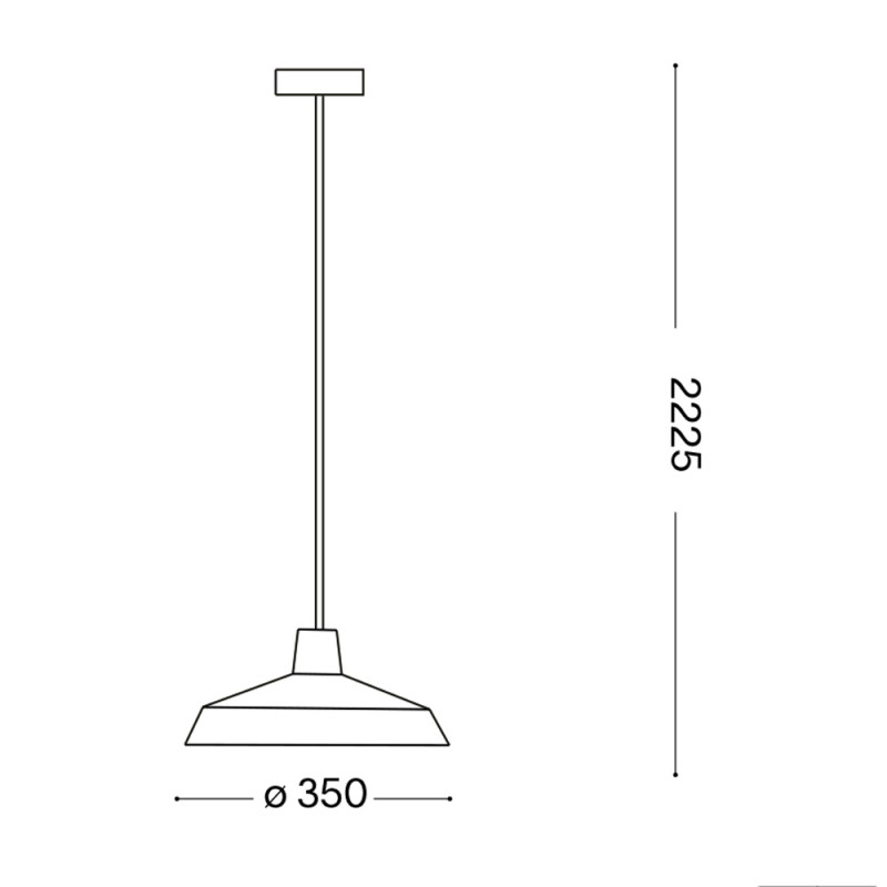 Suspension rétro cuivre Moby Diam.35