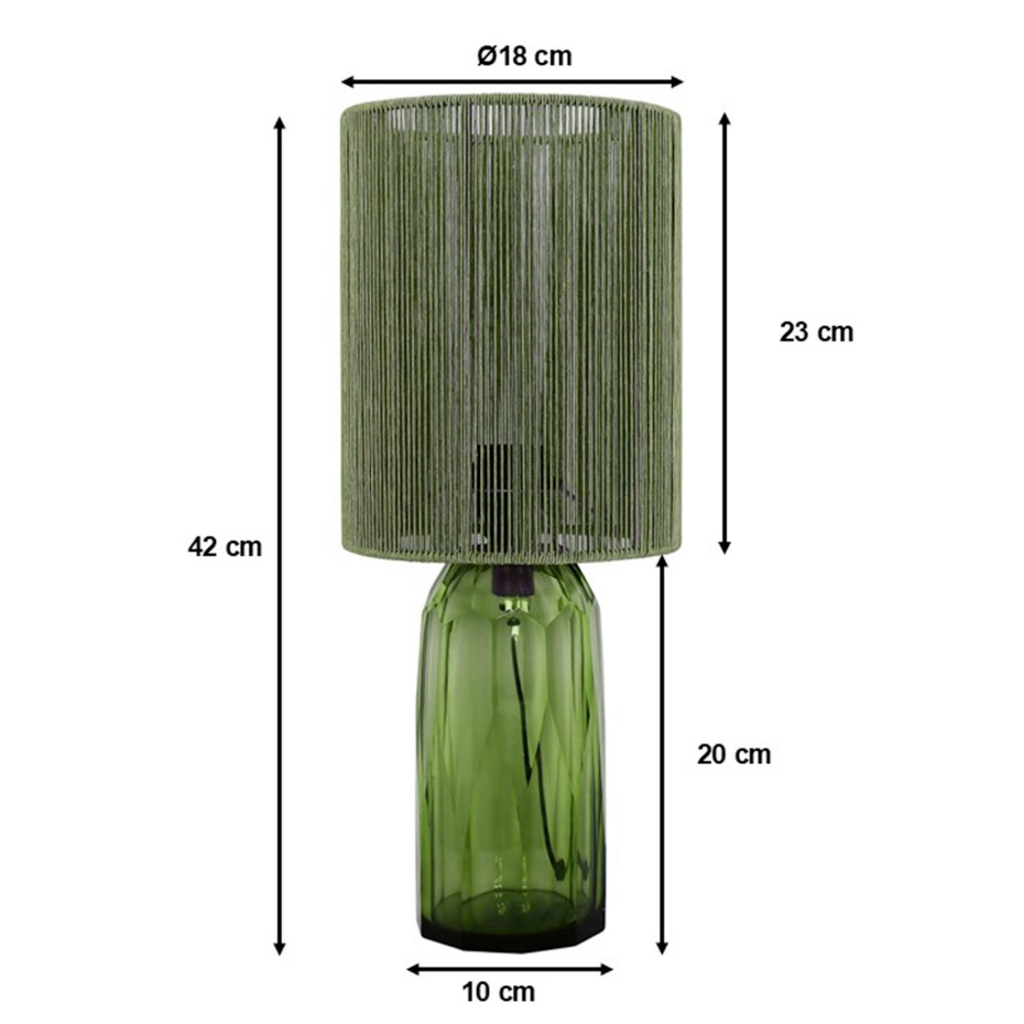 Lampe en verre et viscose, VECCIO