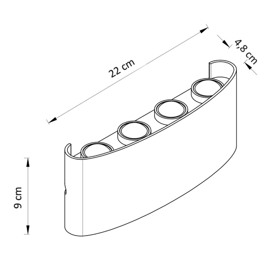 Applique LED avec effet lumineux – PRISMA