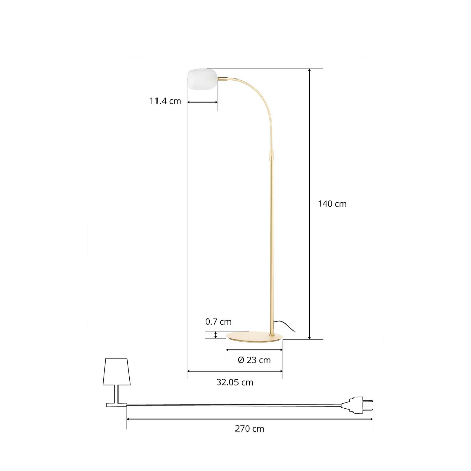 Lampadaire en métal design, Taylan