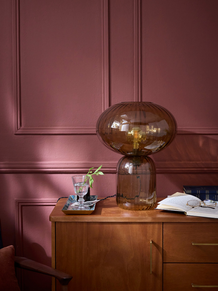 Lampe Martin en verre ciselé L