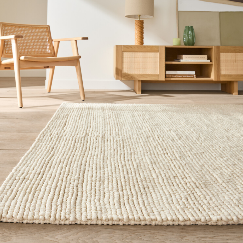 Tapis laine effet tricot, Diano