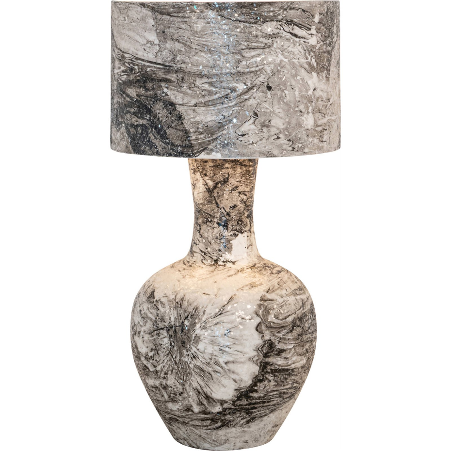 Lampe de table en fer forme organique sculpturale