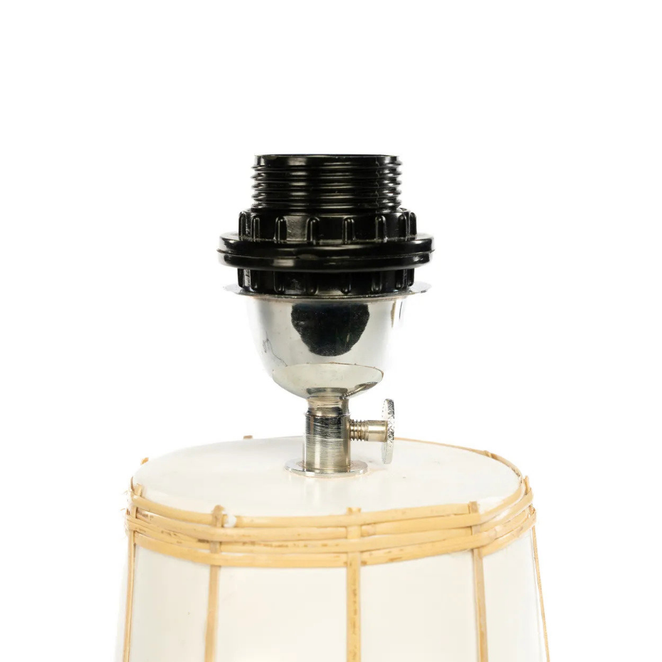 Lampe de table en terre cuite et rotin MOLOKAI