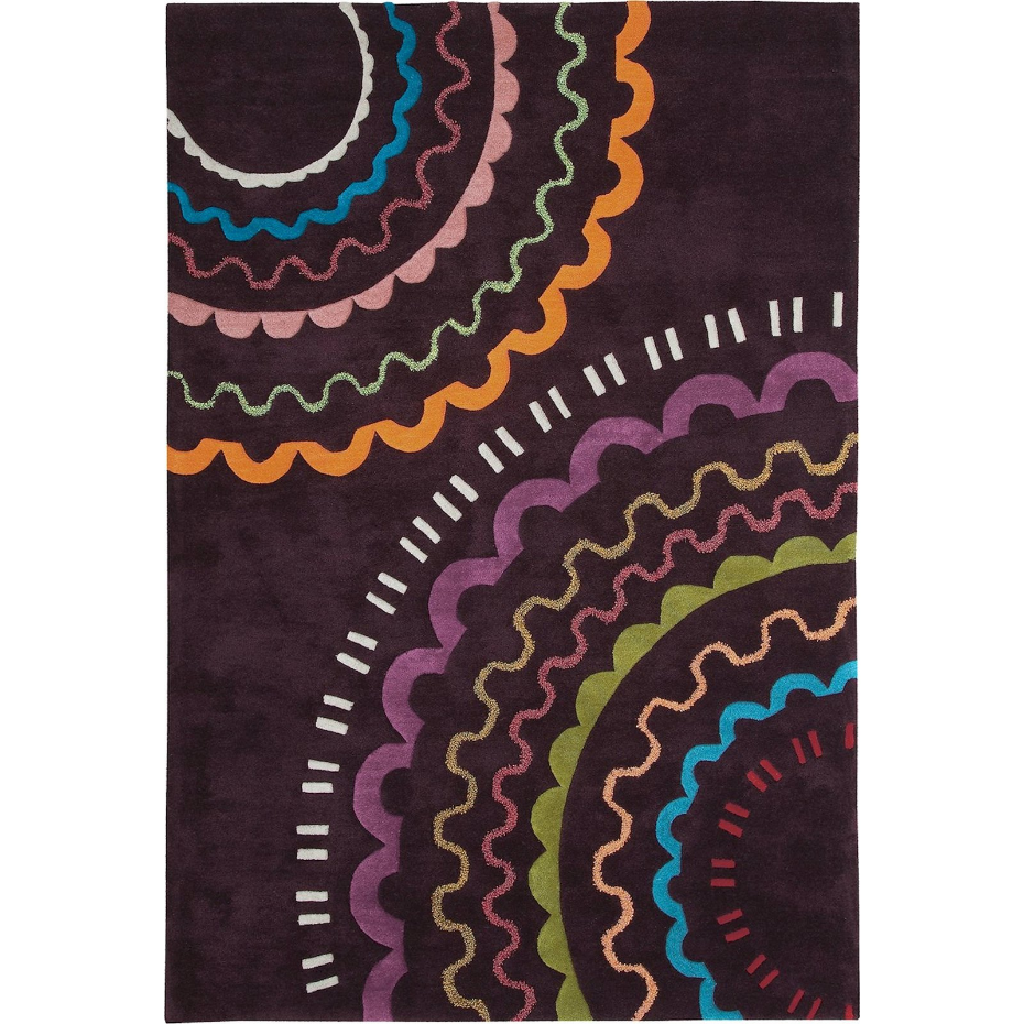 Tapis rectangulaire en modacryl motif graphique