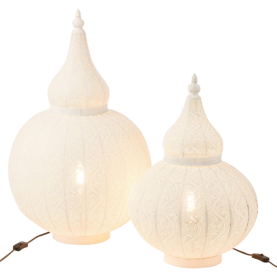 Lampe orientale en métal forme organique