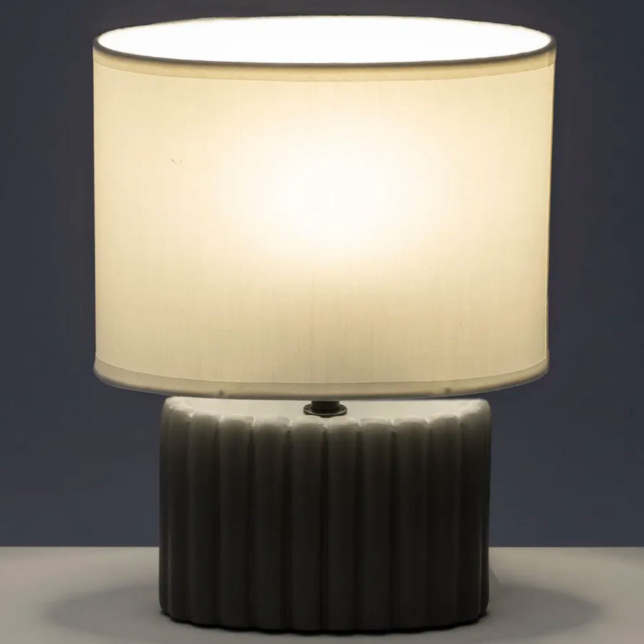Lampe à poser céramique grise 20x11x27cm