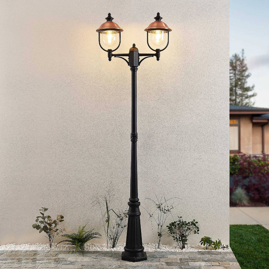 Lampadaire extérieur en aluminium vintage