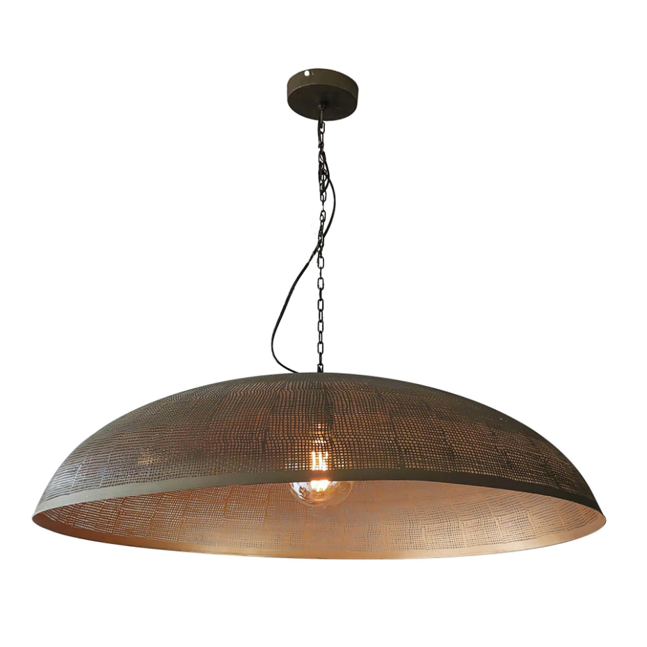 Grande suspension cuivrée et ajourée Ø90 cm RALF