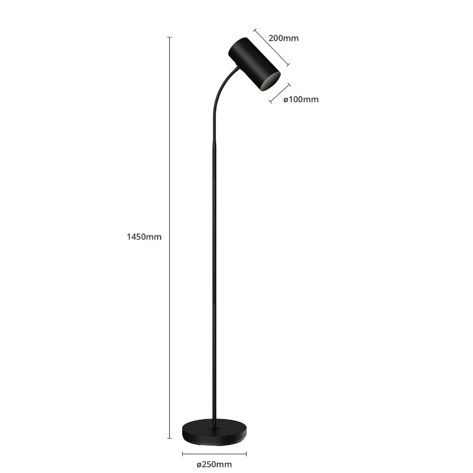 Lampadaire en métal moderne, Karoli